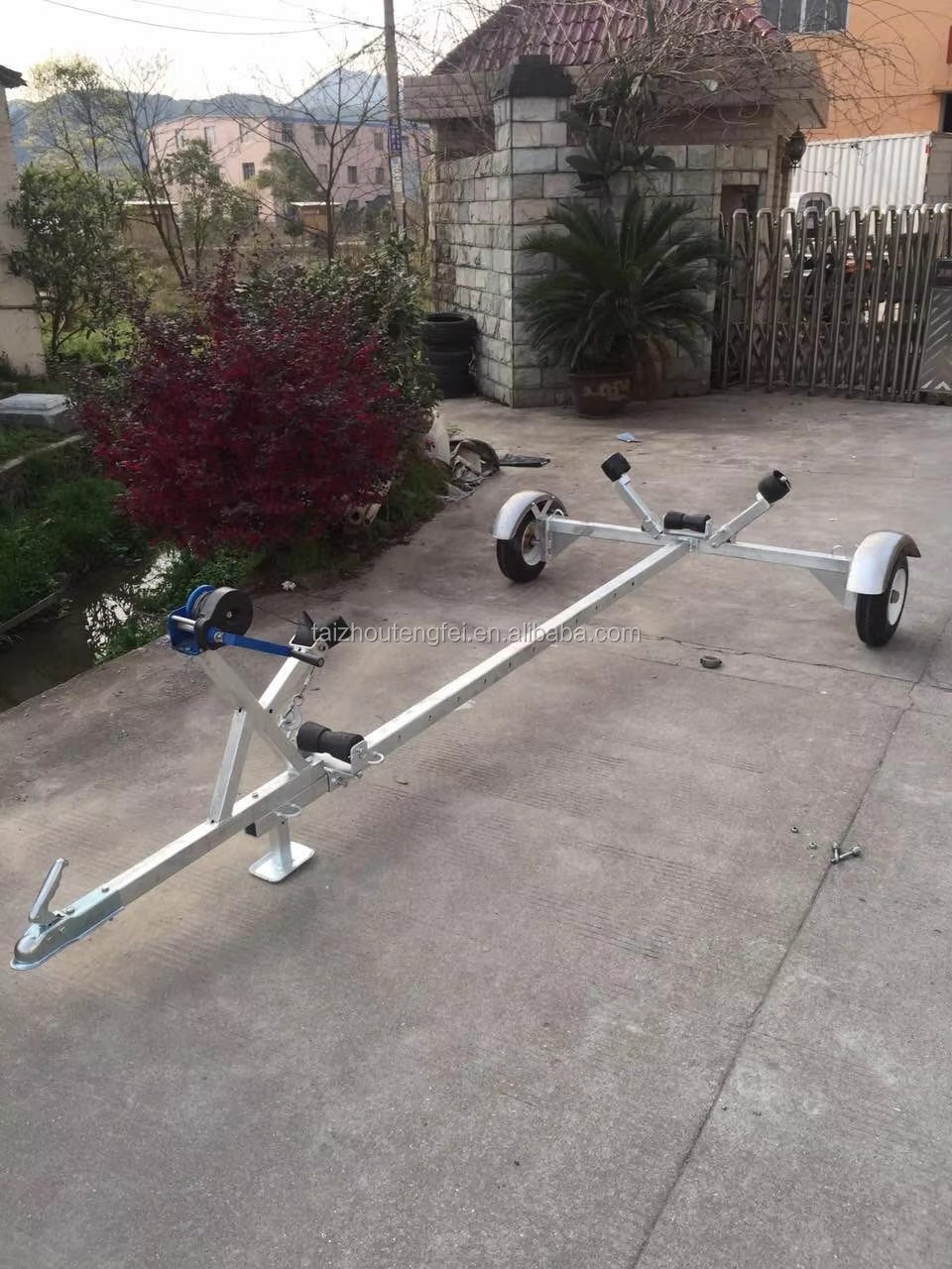 Big Hot Dipped Galvanized Adjustable / Foldable Boat Trailer/marine Trailer 14-18 Feet