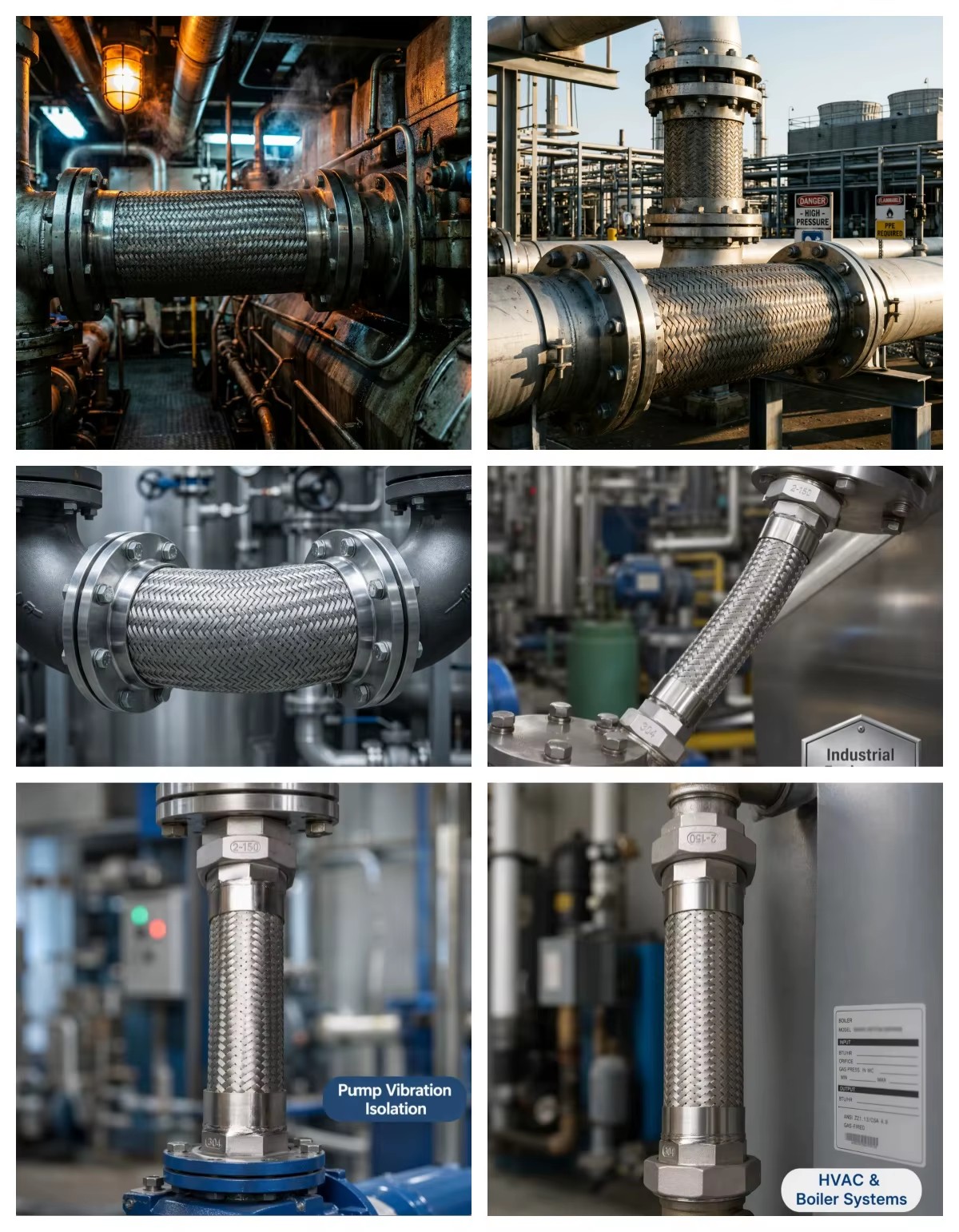 Customizable High Pressure Stainless Steel Braided Flexible Hose Connector Corrosion Resistant Design for Various Applications
