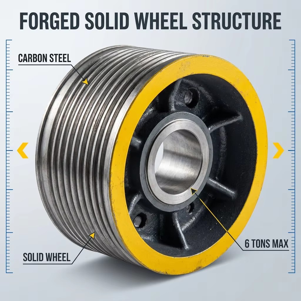 Densen Customized Alloy Steel Super Large Hot Forging Crane Wheels,crane Rail Wheels