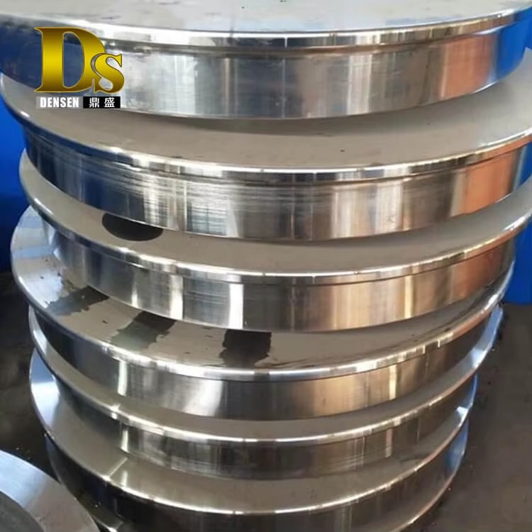 Densen Customized Oem Forging Parts,Alloy Steel Super Large Hot Forging Track Wheels