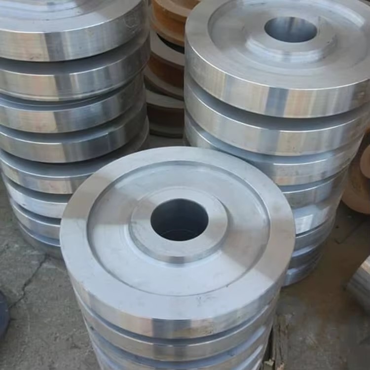 Densen Customized Oem Forging Parts,Alloy Steel Super Large Hot Forging Track Wheels