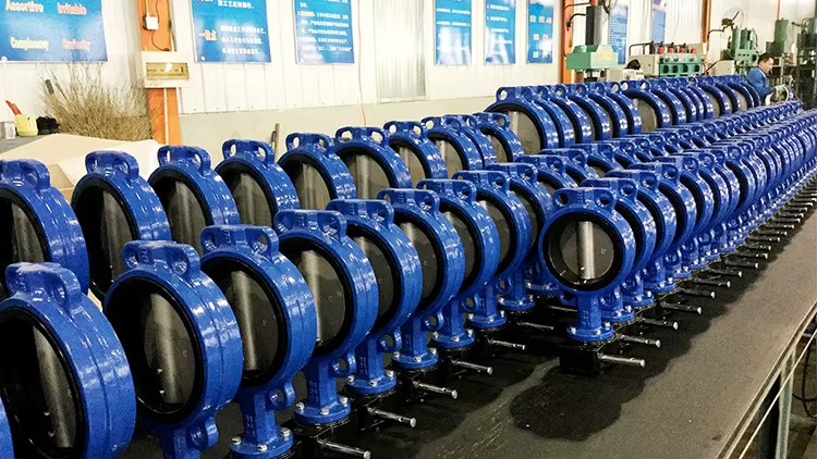 PN10 PN16 GGG50 Wafer & Lug Type Butterfly Valve, DN50-DN600 Resilient Seated Concentric Valve for Industrial Pipelines