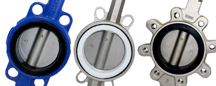 API ASTM AWWA 4 10 Inch Ptfe Type Ductile Iron Cast Iron Wafer butterfly Valve Passed WRAS Certification