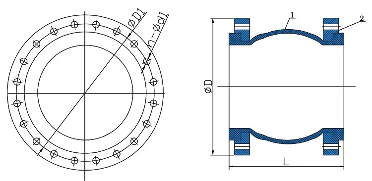Factory DIN ANSI 6 Inch Single Flange Ball Bellows Flexible Rubber Expansion Joint Manual Water OEM