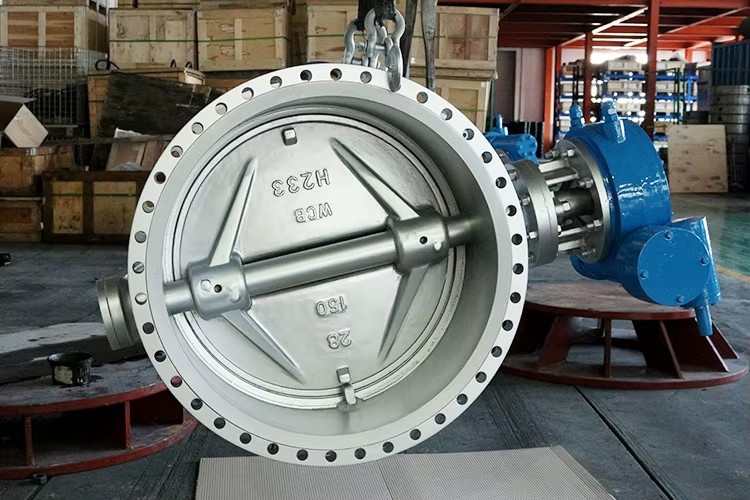 Large Size PN 16DN800 Factory WRAS Ductile Iron Double Flange Eccentric Butterfly Valve