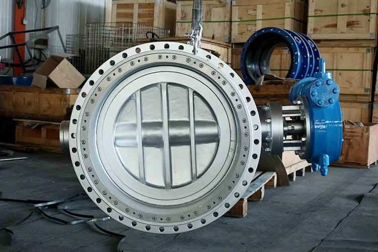 Large Size PN 16DN800 Factory WRAS Ductile Iron Double Flange Eccentric Butterfly Valve