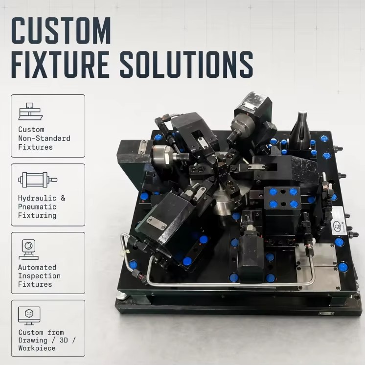 Custom Fixture Hydraulic Clamping Jig CNC Machining Inspection Tooling OEM Jigs for Automotive Production Lines