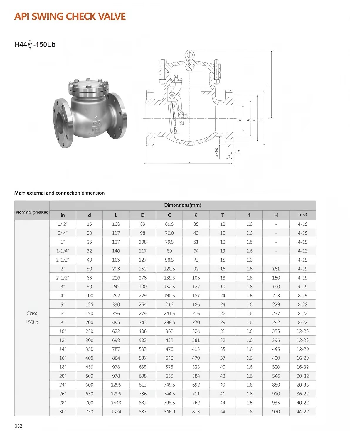 KHD OEM Forged Steel Swing Check Valve 1/2 Inch A105 Class 800 Threaded Ends High-Temperature 425 Degree Steam Resistance
