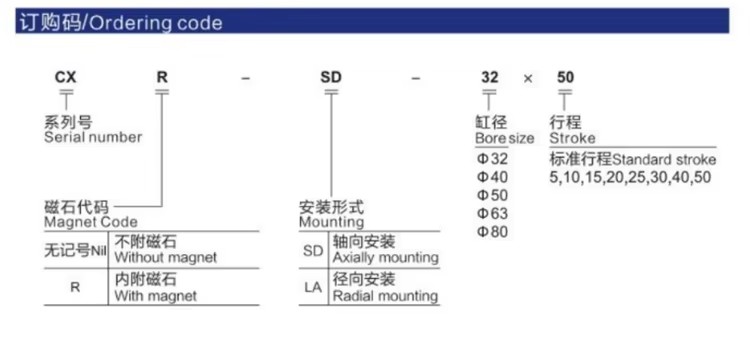 CX-SD Standard Piston Hydraulic Cylinder