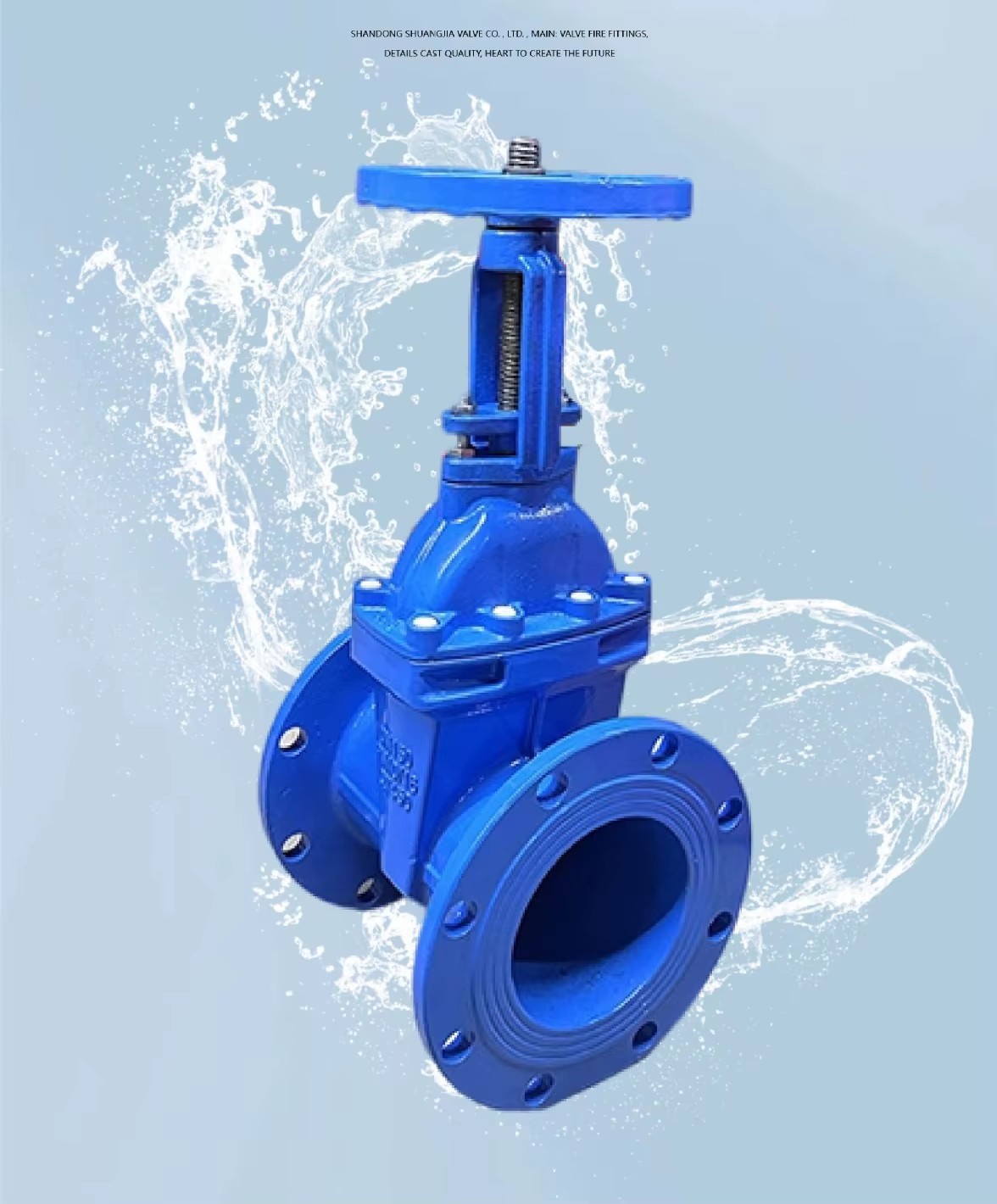 Flange Ductile Cast Iron Soft-Seal Resilient Seat Rising stem 200mm Gate Valve