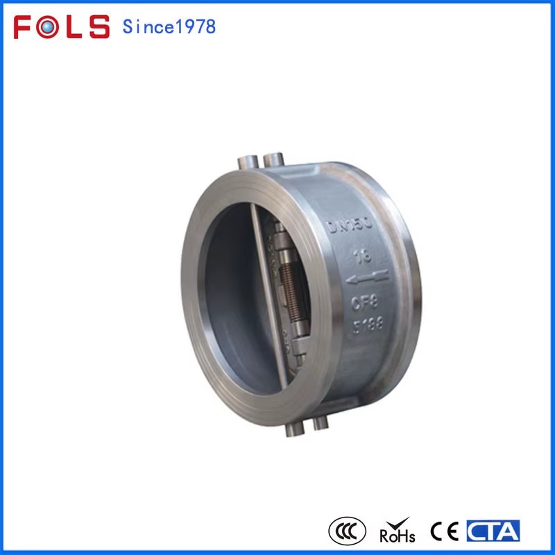 4 Inch PN16 Cast Iron Spring Non Return CF8 Disc Wafer Check Valve for Water