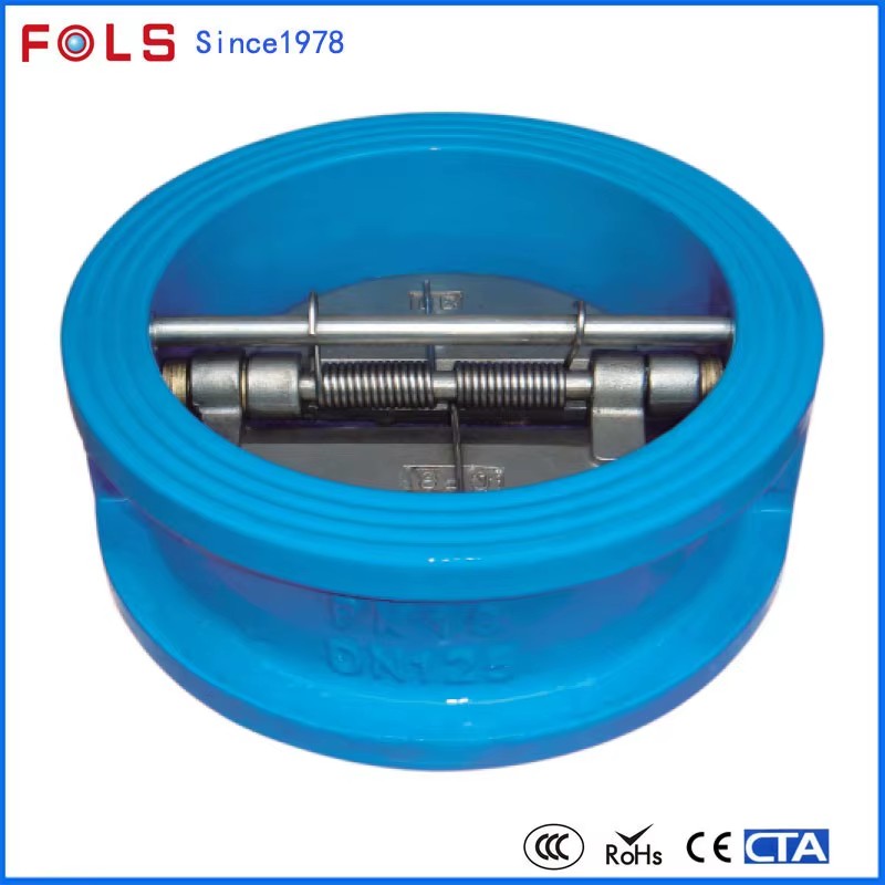 4 Inch PN16 Cast Iron Spring Non Return CF8 Disc Wafer Check Valve for Water