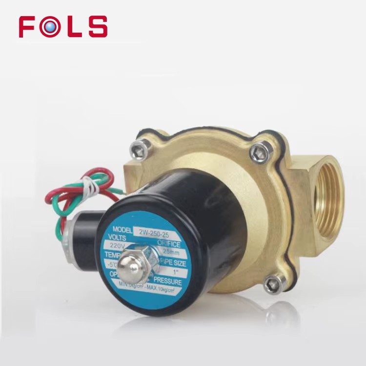 DN25 1 Inch 2W-250-25 Normally Closed Brass AC220V DC12V DC24V Direct-acting Electric Solenoid Valve Pneumatic Valve