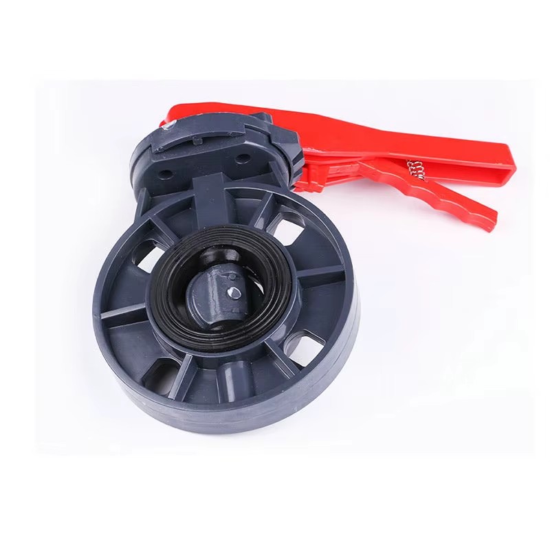Flange Wafer Type PVC CPVC PVDF PP Hand Lever butterfly Valve
