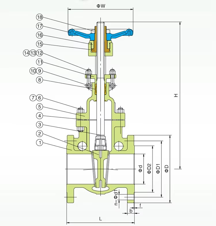JIS B2212 Standard of WCB Cast Steel 10k 20k Wedge Disc Gate Valve with Flange