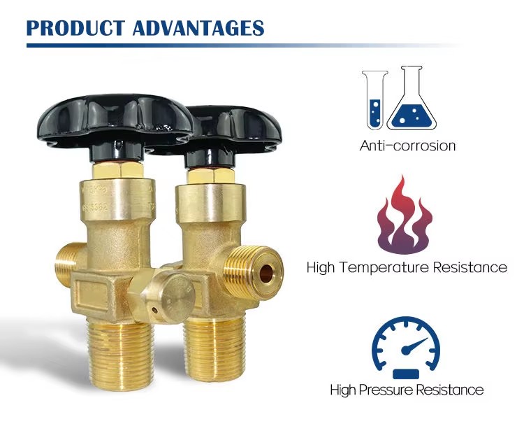 Brass Cylinder Valve Oxygen-Carbon Dioxide Nitrogen Argon Pressure Relief Valve Globe Valve