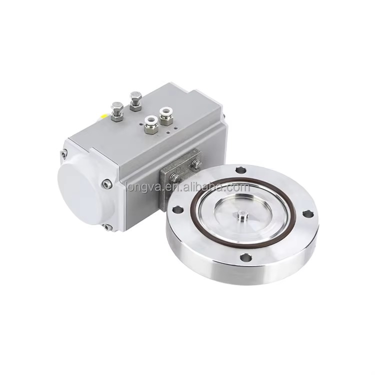 DN10-300 Food Grade Sanitary Stainless Steel 304 304L 316L TC CLMAP FLANGE Threaded Pneumatic KF Vacuum Butterfly Valve