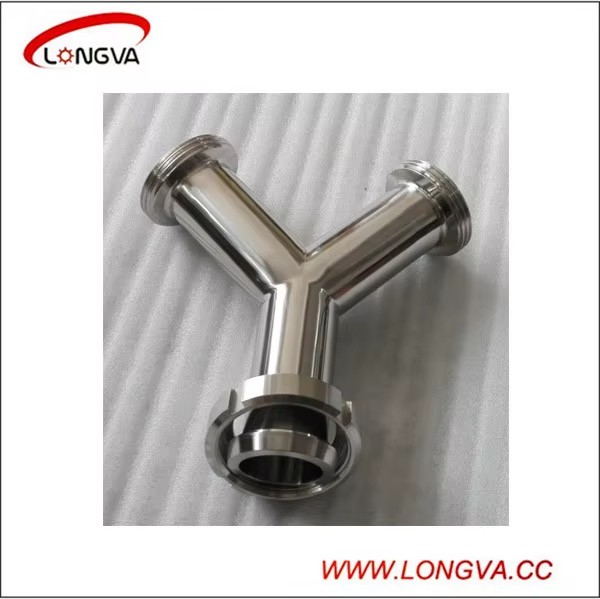 Sanitary Stainless Steel Pipe Fitting Y-type Tee