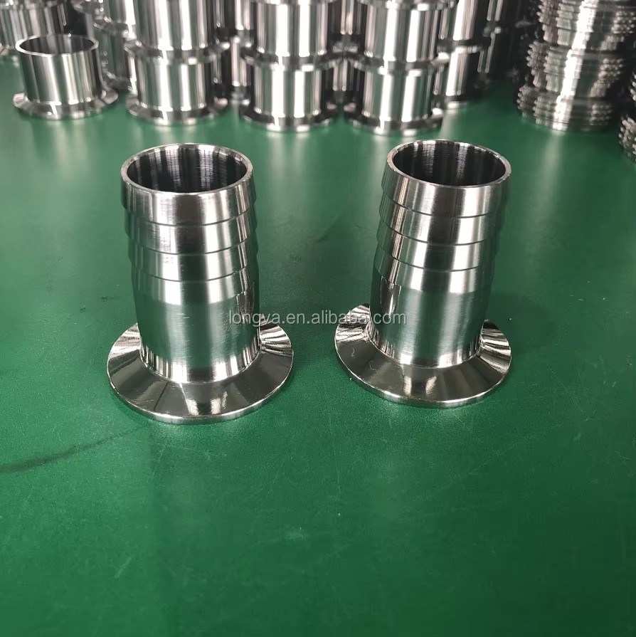 Sanitary Stainless Steel Tri-clamp Hose Nipple Hose Barb Hose Adapters with MP EP Surface Treatment