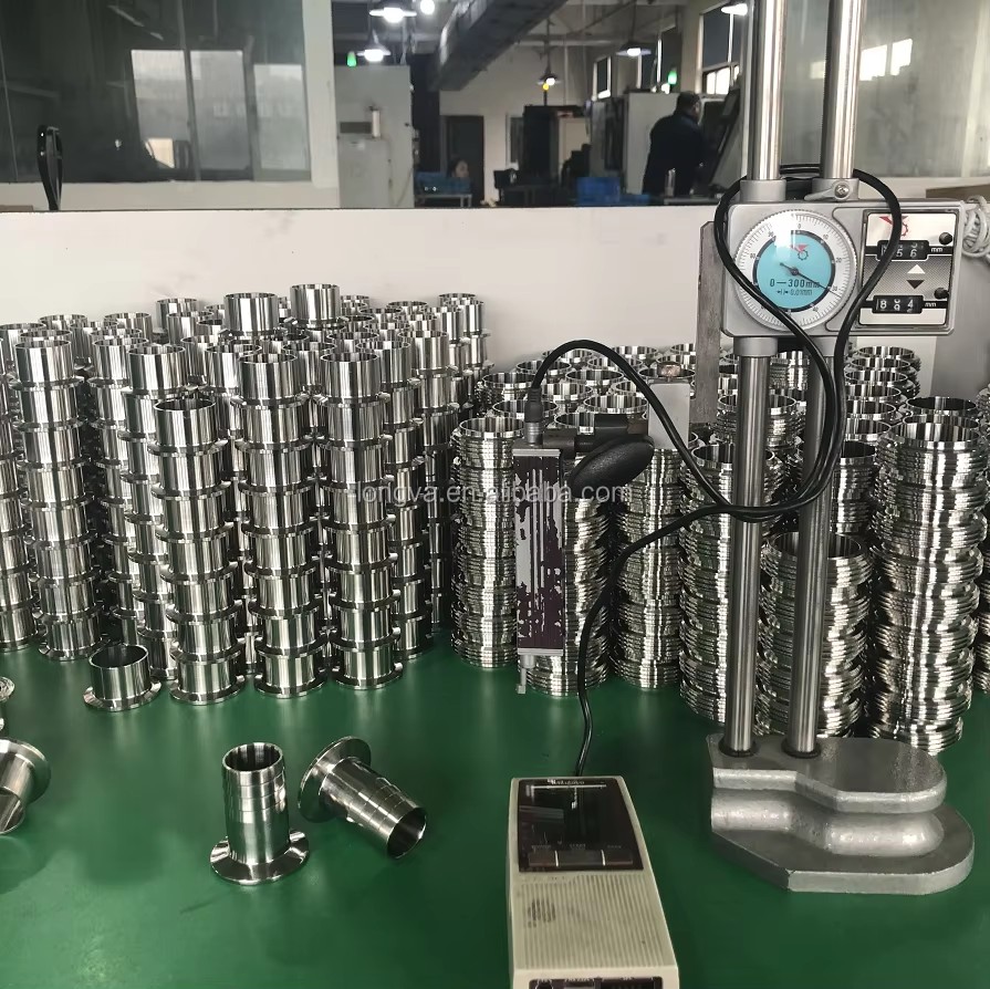 Sanitary Stainless Steel Tri-clamp Hose Nipple Hose Barb Hose Adapters with MP EP Surface Treatment