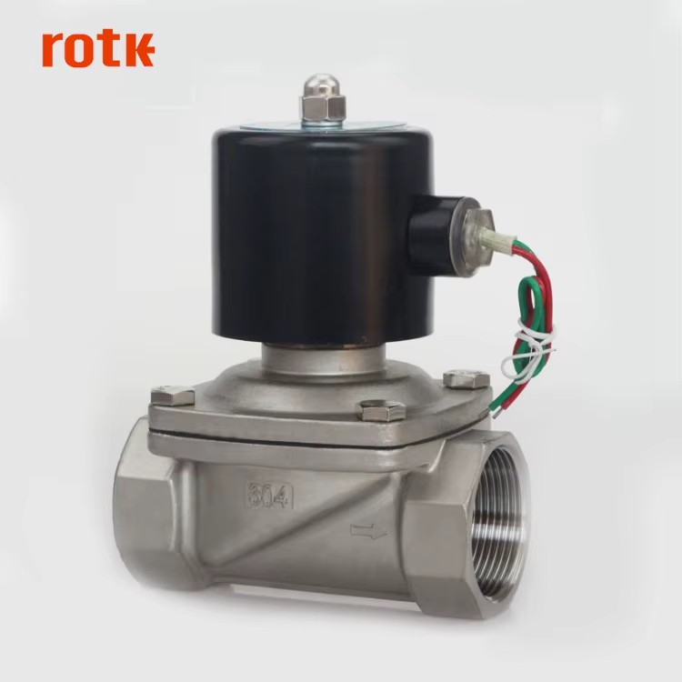 DN40 1.5 Inch 2W-400-40 Stainless Steel AC220V DC12V DC24V 2 Way Solenoid Ball Valve Water/Oils/Air Control OEM Customizable