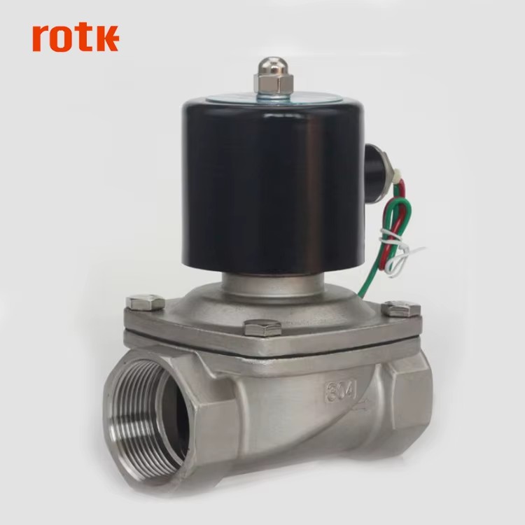 DN40 1.5 Inch 2W-400-40 Stainless Steel AC220V DC12V DC24V 2 Way Solenoid Ball Valve Water/Oils/Air Control OEM Customizable