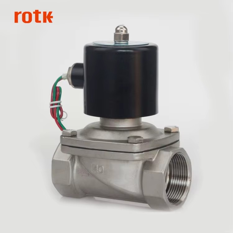 DN40 1.5 Inch 2W-400-40 Stainless Steel AC220V DC12V DC24V 2 Way Solenoid Ball Valve Water/Oils/Air Control OEM Customizable