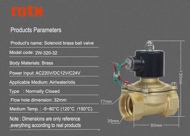 Brass Material 12V 24V 220V DC Stainless Steel Ball 2 Way Single Coil Water Solenoid Valve with 1/2''-2'' Port Size