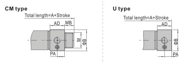 High Precision MA Type Standard Double Acting Mini Electric Cylinder Pneumatic Piston Cylinder