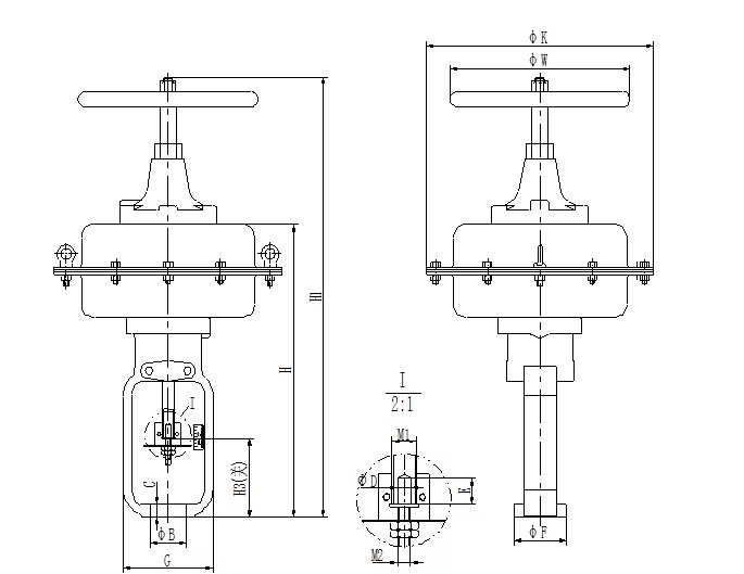 967/957 Series Single Action Double Action Diaphragm Pneumatic Actuator