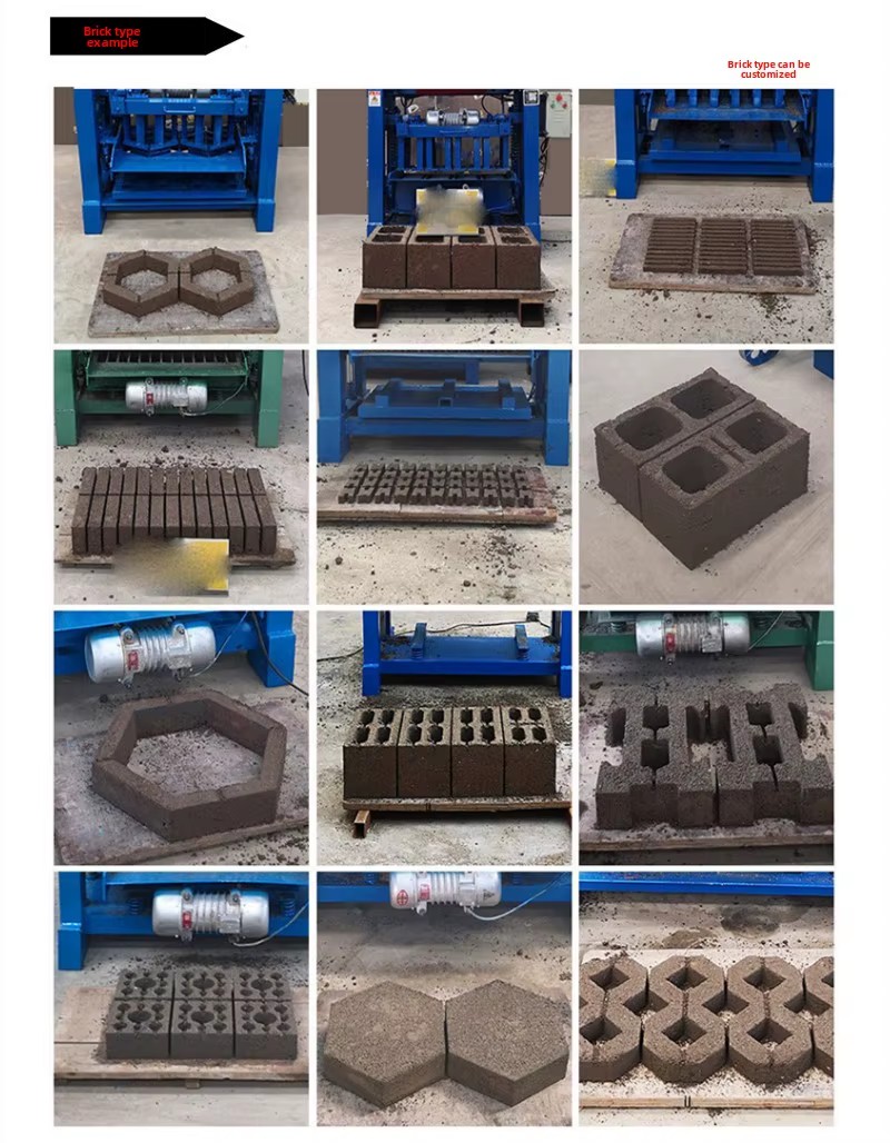 Small Construction Solid Semi-Automatic Cement Brick Machine Efficient Hollow Block Making Machinery