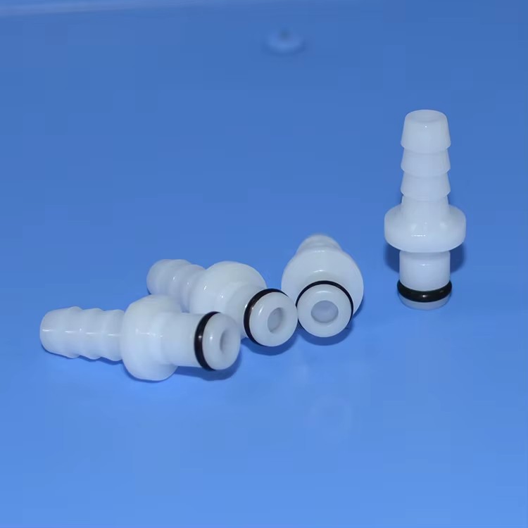 6.4mm POM Medical Grade Quick Disconnect Hose Coupling 120psi Pressure Rating -40~100 Temperature Range EPDM O-Ring SUS