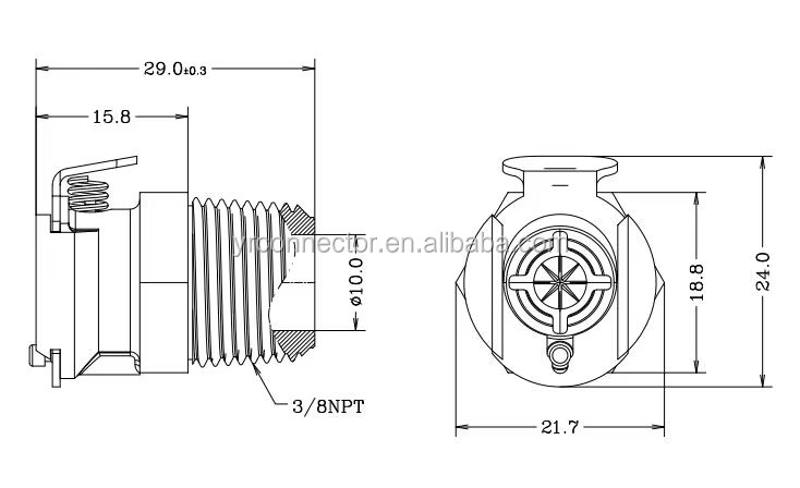 3/8" NPT Male POM Plastic Water Quick Disconnect Coupling for Tubing
