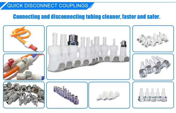 Shut-Off Quick Disconnect Couplings 1/4" Acetal Inline Insert Coupler