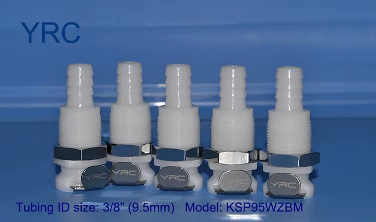 Hose Barb Mini Quick Release Plastic Tubing 3/8 Barbed Elbow Couplings