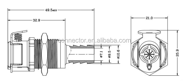 Hose Barb Mini Quick Release Plastic Tubing 3/8 Barbed Elbow Couplings