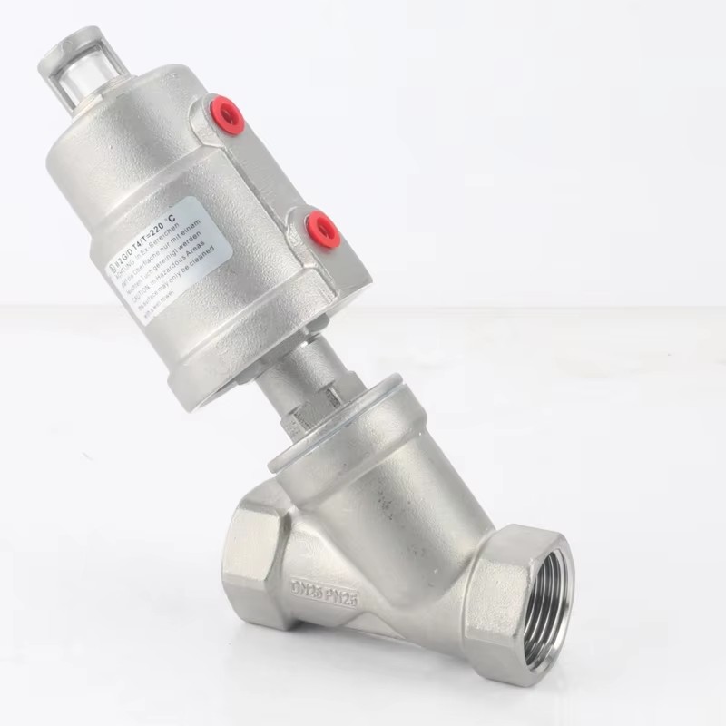 Angle Seat Valve with SS Pneumatic Actuator