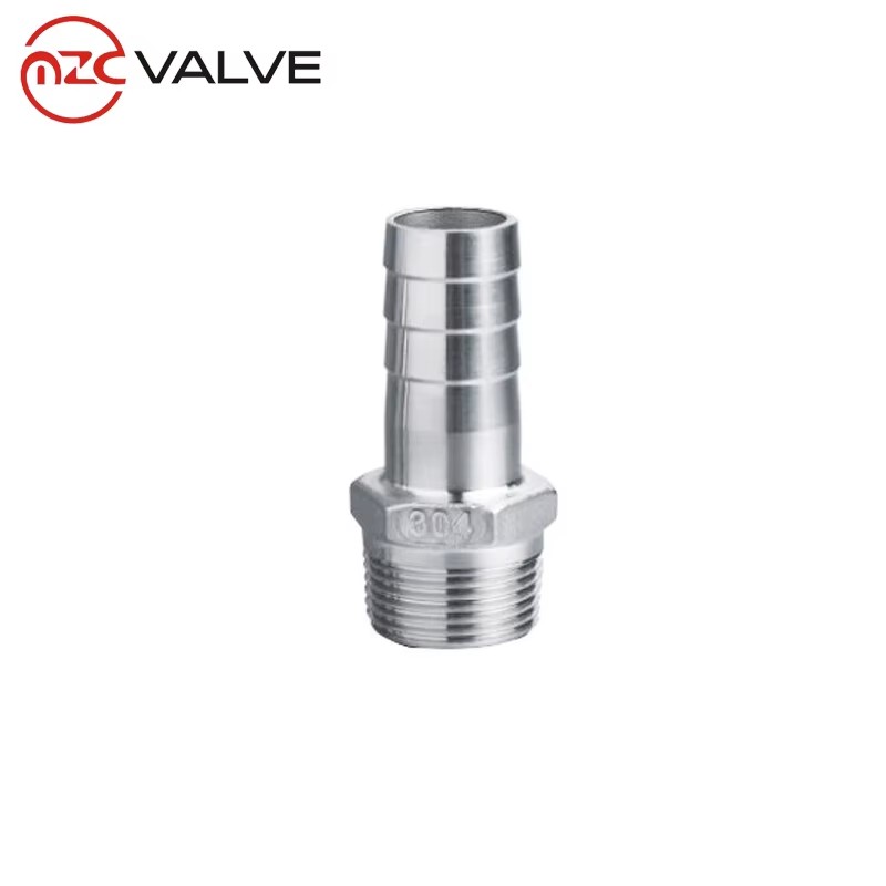 Ss Stainless Steel M Threaded Pipe Fittings Hose Nipple
