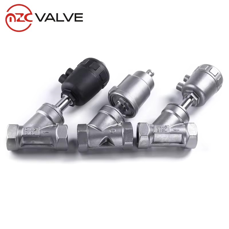 DIN SMS 3A BS Idf Pneumatic Sanitary Stainless Steel Angle Seat Valve