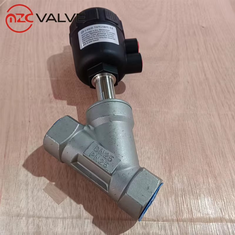 DIN SMS 3A BS Idf Pneumatic Sanitary Stainless Steel Angle Seat Valve
