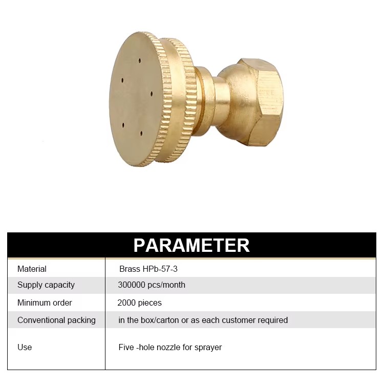 High Pressure Brass Water Mist Sprayer Nozzle System