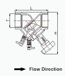 Winvall Static Balance Valve Manual Control Ball Valves Water Flow Brass Balancing Valve