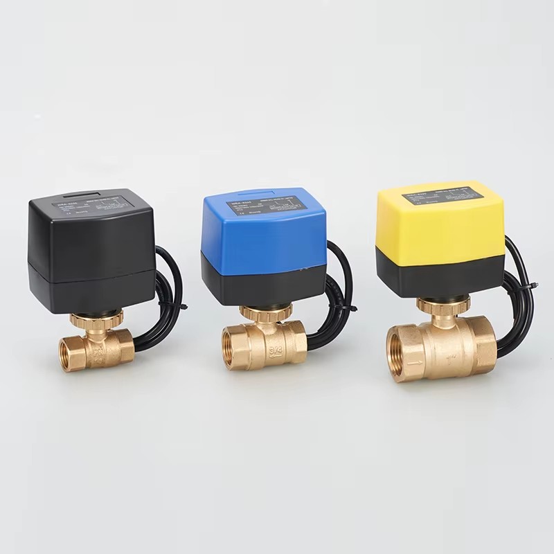Winvall WRA-6320 2 Way Motorized Brass Valves 1/2'' 3/4'' 1 '' Electric Actuated Water Flow Motorized Ball Valve DN15 DN20 DN25