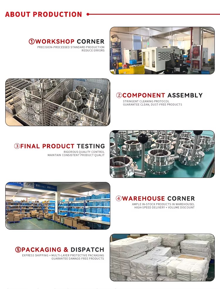 SS304 316SS Stainless Steel Pipe Fittings Welded & Tri-Clamp Connection With Silicone Gasket Set