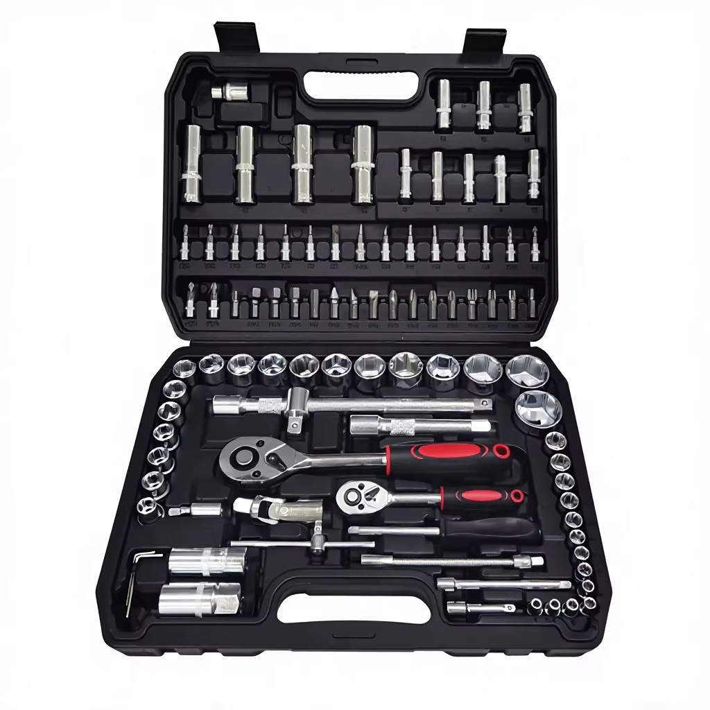 94pcs Professional Ratchet Wrench Socket Tool Set Car Repair Tool Set with Hard Case