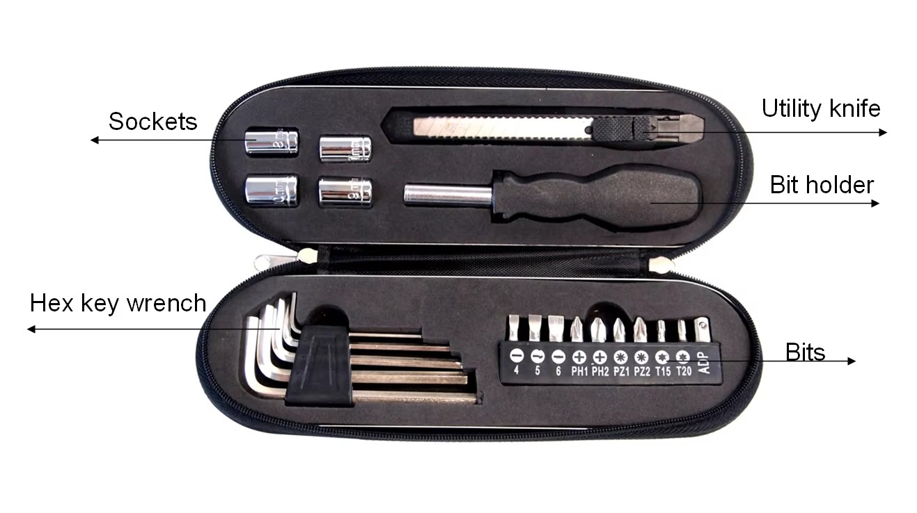 22pcs New Product Tin Box Business Gift Hand Repair Tool Kit for Promotion