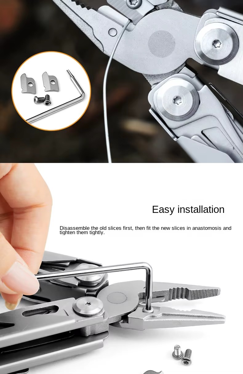 17 in 1 Stainless Steel Multi Function Outdoor Camping Portable Rust Proof Screwdriver Wire Cutter Multi Tool Pliers