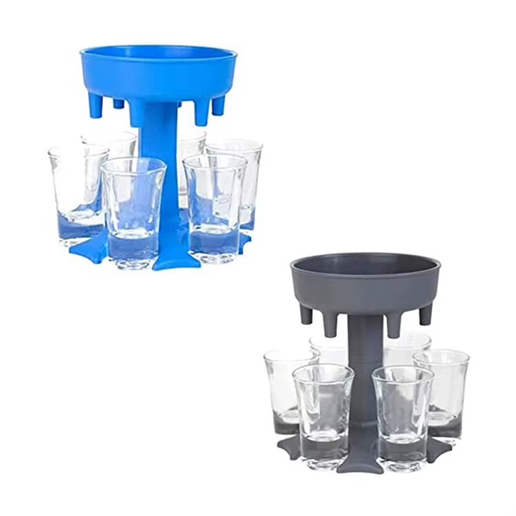 Injection Molding Dispensador Para Llenado De Liquidos 6 Shot Glass Dispenser and Holder