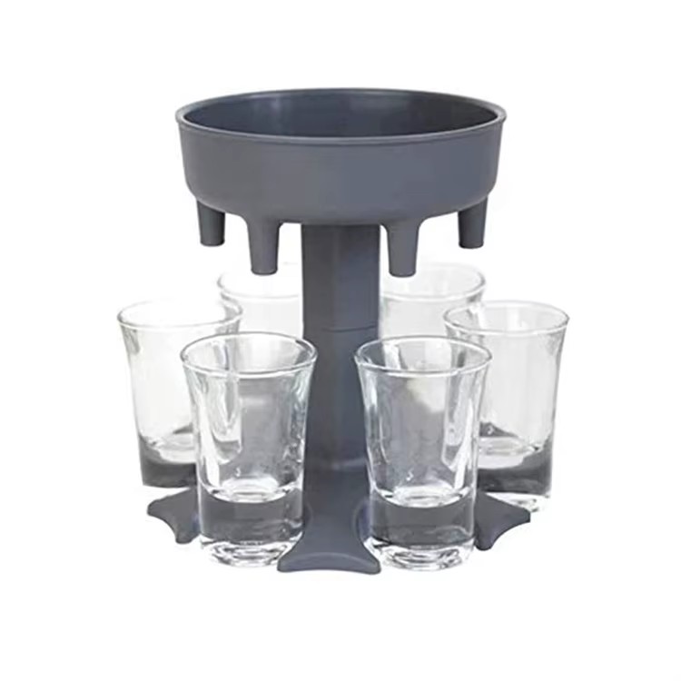 Injection Molding Dispensador Para Llenado De Liquidos 6 Shot Glass Dispenser and Holder