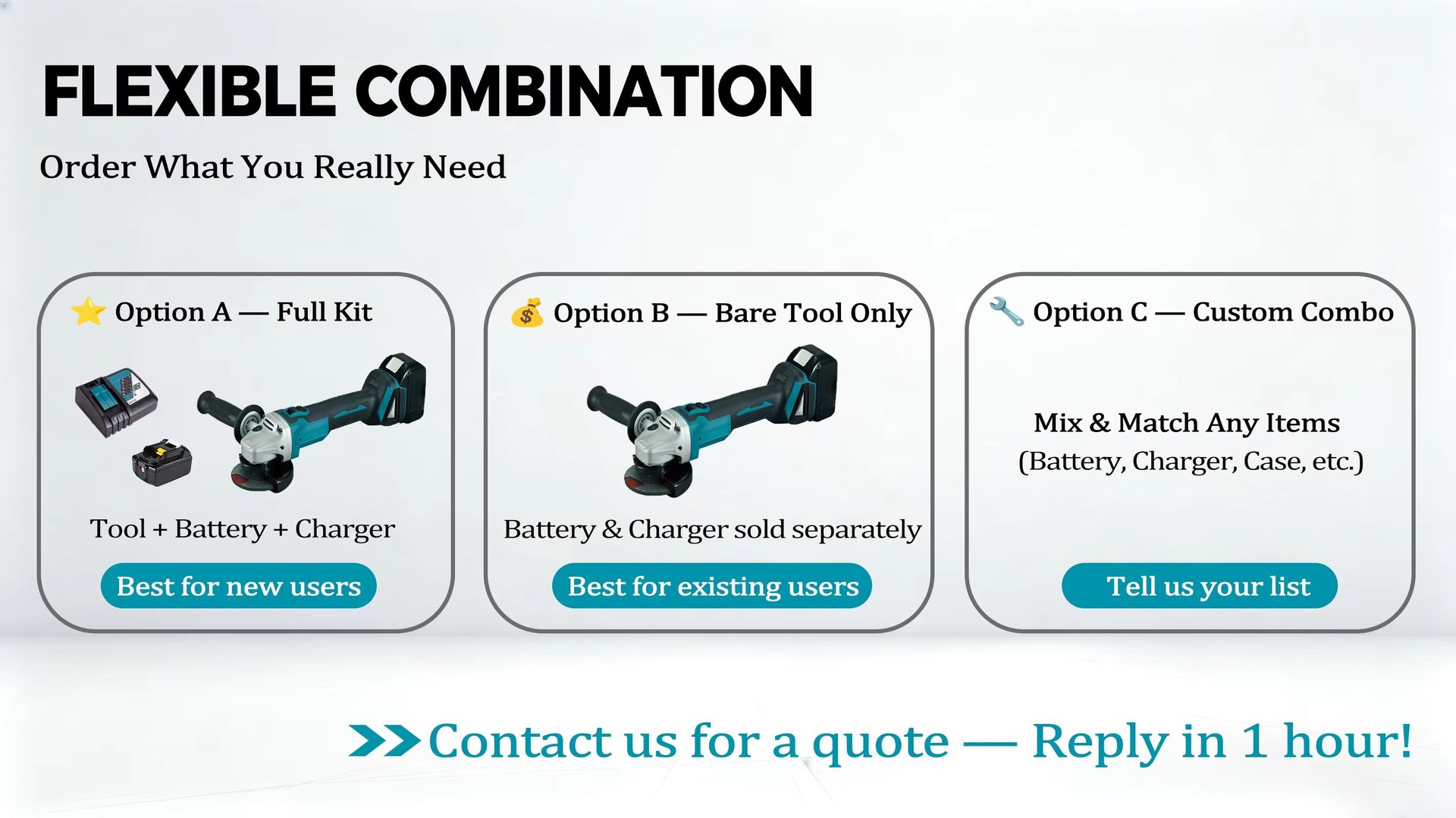 DGA-404 Power Tools Rechargeable Machine Angle Grinder Speed Regulation and Cutting Electric Tools